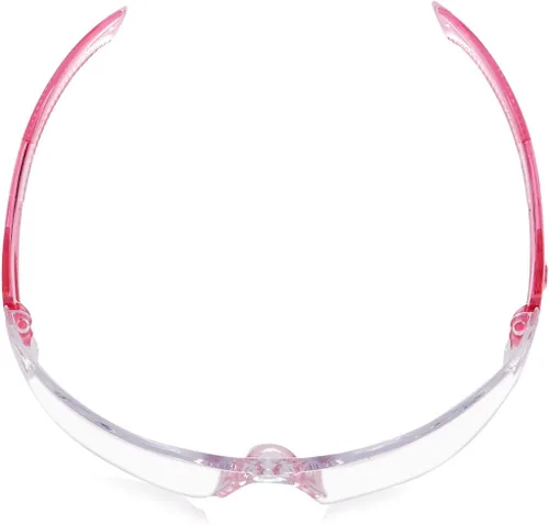 Vista 4 de Lentes de seguridad Optima con laterales en color rosa, transparentes, se venden por par
