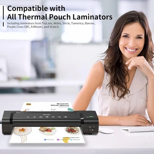Vista 6 de 3 mil Hojas de laminación térmica 30 paquetes, bolsas de laminación transparentes de 9” x 11,5” contiene hojas de 8,5 x 11 pulgadas, papel