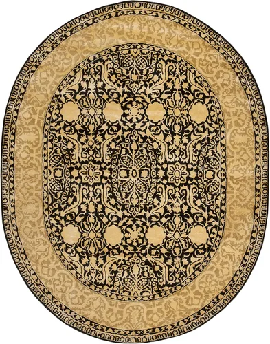 Vista 7 de SAFAVIEH Silk Road Collection SKR213G - Alfombra decorativa de lana tradicional hecha a mano, 2 x 3 pies, color granate y marfil
