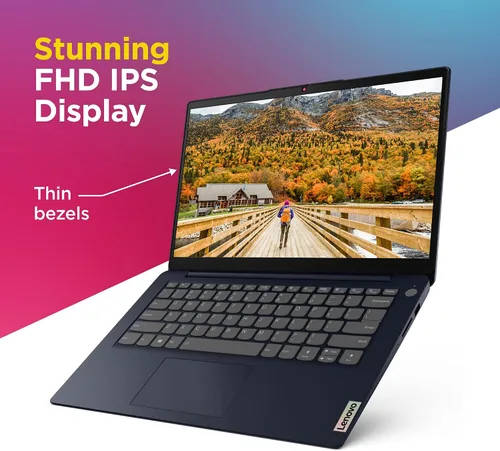Vista 2 de Lenovo IdeaPad 3 portátil, pantalla FHD de 14.0 pulgadas, procesador AMD Ryzen 5 5500U, 8 GB de RAM, 256 GB de almacenamiento, gráficos AMD Radeon