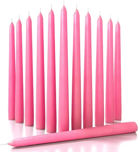 Vista 45 de CANDWAX Juego de 12 velas cónicas color naranja de 8 pulgadas, sin goteo, sin perfume, de larga duración, perfectas para fiesta de Halloween