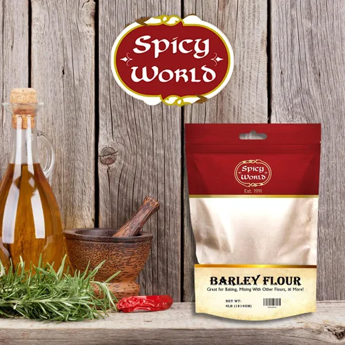 Vista 6 de Spicy World Harina de cebada – Bolsa de 4 libras (64 onzas) Totalmente natural, cruda, cultivada en Estados Unidos Grano de cebada versátil