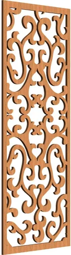 Vista 184 de 9 3/8 pulgadas de ancho x 24 3/8 pulgadas de alto x 1/4 de alto Smithfield paneles de pared de madera con calado, abedul