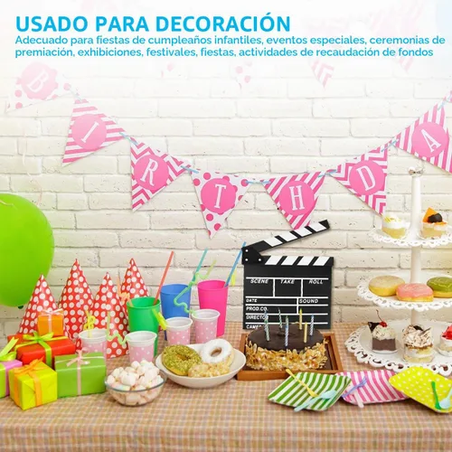 Vista 6 de KISEER Tablero de madera para película de 12 x 11 pulgadas, tablilla de película de madera (negro)