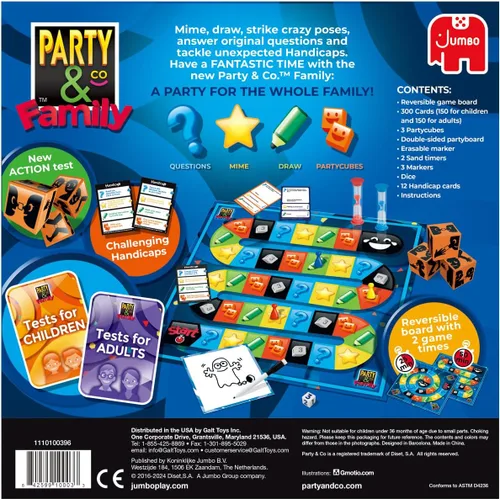 Vista 4 de Jumbo Party & Co. Juego de mesa familiar - Divertido juego multidesafío para más de 8 años, entretenimiento familiar multijugador.