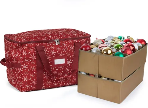 Vista 96 de Covermates Keepsakes Bolsa de almacenamiento ajustable para adornos, con asas de transporte, protección acolchada, ruedas dobles, almacenamiento