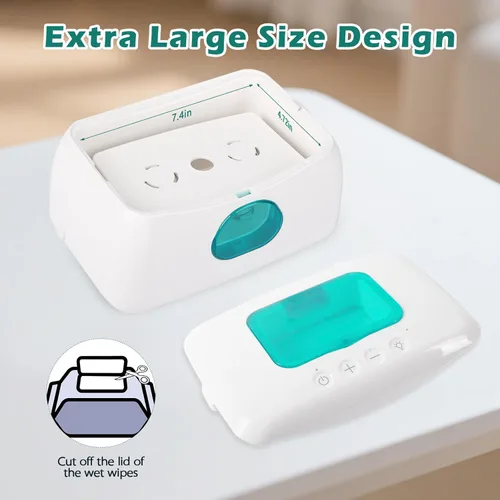 Vista 6 de Calentador de toallitas para bebés con calefacción de precisión de 16 niveles, calentador de toallitas húmedas portátil alimentado por USB