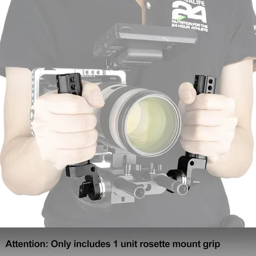 Vista 3 de NICEYRIG Rosette Mount Grip Empuñadura para rosca ARRI M6 para sistema de bloque de riel de hombro DSLR de 0.591 in