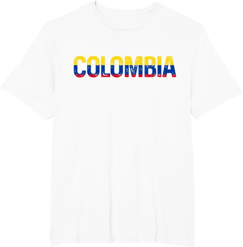 Vista 11 de Camiseta Vintage Pride de la bandera colombiana de Colombia, Negro