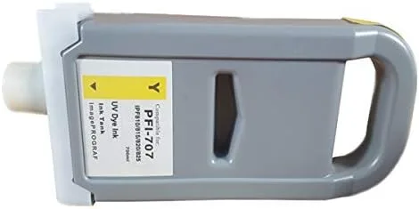 Vista 6 de Vivid Colors Cartucho de tinta compatible con PFI-707 para impresoras Canon PFI707 (23.7 fl oz, 5 unidades) para impresoras iPF830, iPF840, iPF850