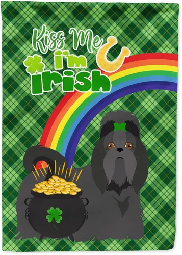Vista 50 de Caroline's Treasures WDK4731GF - Bandera decorativa para jardín del día de San Patricio, color negro y tostado, Airedale Terrier, para jardín