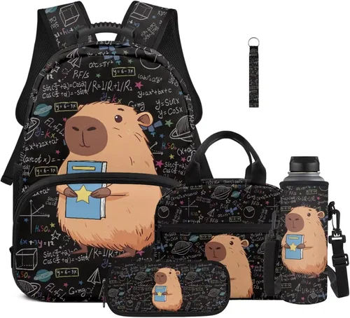 Vista 27 de Bulopur Eagle American Flag Print Kids Backpack Boys Elementary School 17 Inch Bookbag With Lunch Bag Water Bottle Holder Keychain Pencil Case 5