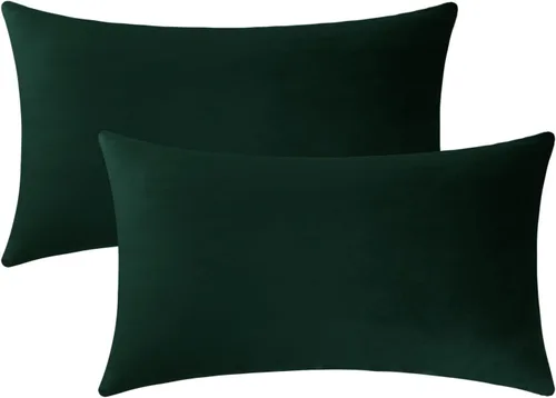 Vista 50 de Jeneoo Juego de 2 fundas decorativas para cojines de terciopelo suave y cómodo, funda sólida para cojín de sofá, decoración