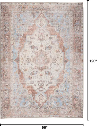 Vista 374 de GLN Rugs Traditional Collection - Alfombra de felpilla lavable a máquina, tradicional lavable, antideslizante, alfombra de felpilla de pelo corto
