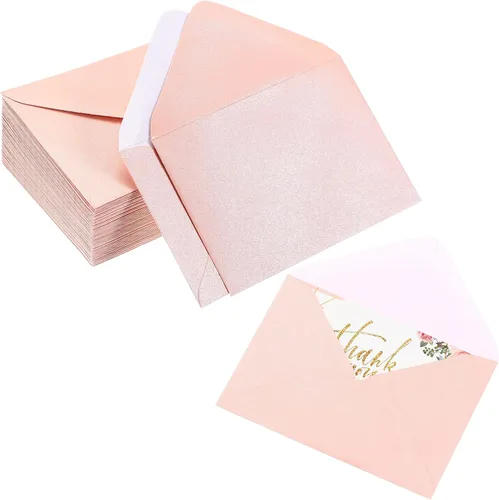 Vista 10 de Yahenda 200 unidades de sobres negros mini para tarjetas de regalo a granel, sobres pequeños de bolsillo para bodas, fundas para tarjetas de regalo