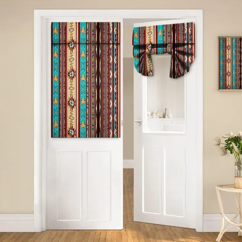 Vista 45 de Cortinas de puerta negras y rojas para ventanas de puerta, estampado de leopardo y cebra, cortinas de ventana para puerta de vidrio francesa