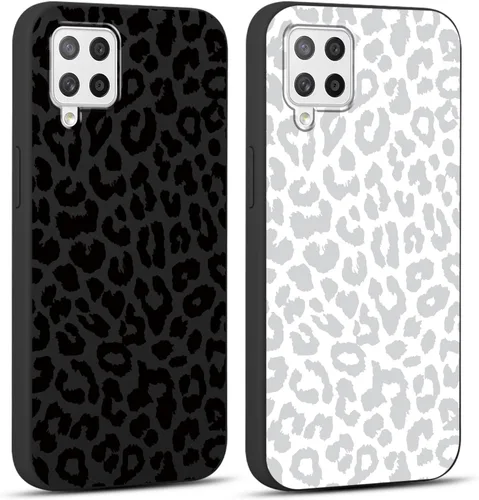Vista 93 de Pack de 2 fundas con estampado de guepardo para Samsung Galaxy A03s 4G de 6.5", fundas de diseño de patrón de leopardo de lujo, de silicona suave