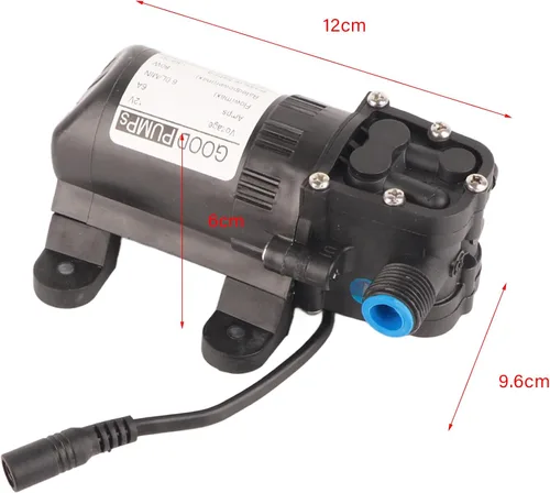 Vista 9 de Luqeeg Lavadora eléctrica a presión de 12 V, 80 W, 130 PSI, potente lavadora portátil con manguera de PVC de 20 pies, función de protección contra