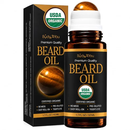 Vista 9 de BodyJ4You Aceite orgánico para barba para hombres - Acondicionador