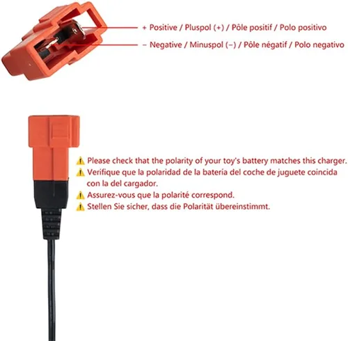 Vista 5 de Cargador de 6 V para niños, juguetes y autos, adaptador de enchufe cuadrado