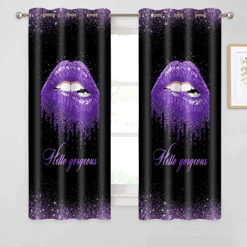 Vista 19 de CLZYSP554 - Cortinas de labios para dormitorio, cortinas opacas con aislamiento térmico para oscurecer la habitación, cortinas opacas para Dorado