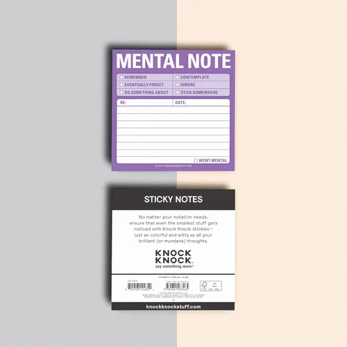 Vista 3 de 1 unidad de notas adhesivas Knock Knock para notas mentales, libretas de lista de tareas, cada una de 7,62 x 7,62 cm