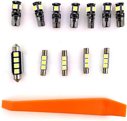 Vista 2 de 12 piezas de kit de bombillas LED interior para Hon'da Accord 1998 1999 2000 2001 2002, luces de mapa, cúpula, puerta, maletero, matrícula