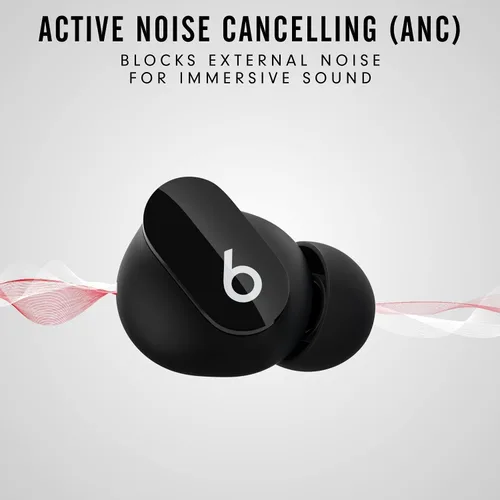 Vista 6 de Beats Studio Buds + Auriculares inalámbricos con cancelación de ruido, color negro/dorado (renovados)