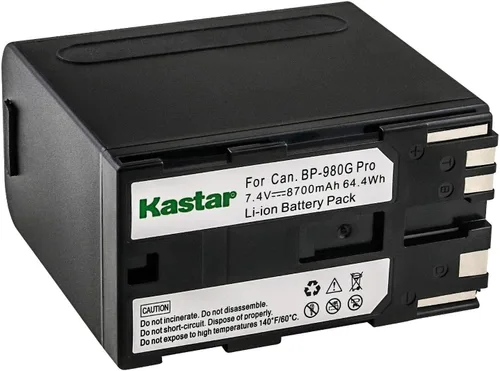 Vista 2 de Kastar Paquete de 1 batería BP-980GPRO de 7.4 V 8700 mAh de repuesto para Canon BP-980G PRO, BP-970 BP-970G BP-975, BP-945 BP-950 BP-955, BP-930