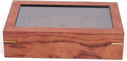 Vista 7 de Eapmic - Joyero organizador de madera con 8 2 ranuras