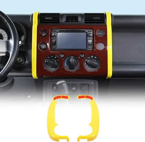 Vista 9 de Tira lateral de navegación de consola central de ABS para automóvil para Toyota FJ Cruiser 2007-2021, cubierta de tira decorativa lateral
