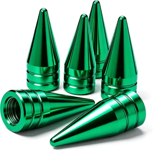 Vista 67 de 4 piezas de tapas de válvula de rueda con forma de punta, válvula de rueda de aleación de aluminio con punta, cubiertas universales de válvula