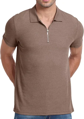 Vista 4 de Sailwind Polo de manga corta de punto gofre para hombre con cremallera de un cuarto
