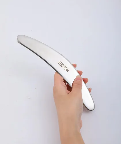 Vista 4 de STICKON Juego de herramientas de raspador muscular Gua Sha de acero inoxidable, herramientas raspadoras de masaje Gua Sha para terapia física