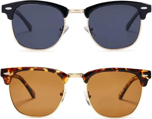 Vista 13 de Pro Acme Gafas de sol polarizadas semi sin montura con protección UV 400 para mujeres y hombres