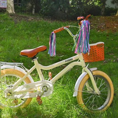 Vista 5 de Campana de bicicleta para niños con 2 piezas de serpentinas de bicicleta para niñas, lindos accesorios para bicicletas de niños