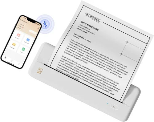 Vista 9 de HPRT Impresora portátil inalámbrica - Impresora térmica Bluetooth para Negro