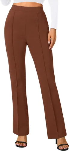 Vista 76 de Urban CoCo Pantalones de trabajo elásticos con corte de bota, pantalones de yoga pequeños para oficina casual