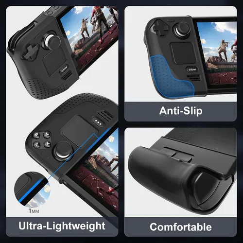Vista 3 de Funda protectora de silicona para cubierta de vapor con accesorios, protector de 2 partes ultraligero y suave de 2 partes y agarres para el pulgar