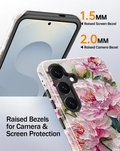 Vista 8 de DorisMax Funda para Samsung Galaxy S24 Plus, bonita funda floral estética
