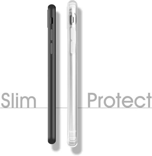 Vista 4 de GYZYA Funda para iPhone X y iPhone Xs, 5.8 pulgadas transparente con diseño floral, lindo protector delgado parachoques de TPU + cubierta trasera a