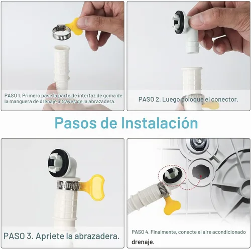 Vista 4 de 2 mangueras portátiles de drenaje de aire acondicionado de 5 pies, mini