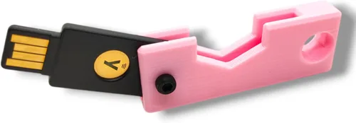 Vista 15 de Estuche protector para YubiKey 5/5C NFC – Llavero compacto y liviano con tornillo M3 de 2.5 mm, llave Allen no incluida (Azul, USB-A)