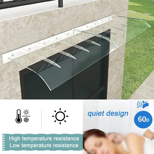 Vista 7 de Protección UV contra la lluvia y la luz solar, toldo para puerta delantera, toldo para ventana, toldo para puerta delantera, cubierta
