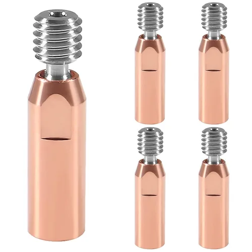 Vista 11 de 5 piezas CR10 bimetálico Heatbreak, actualización suave todo metal bimetálico cobre titanio Heatbreak garganta alta temperatura para Creality 3D