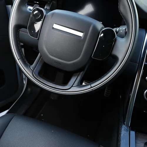 Vista 3 de Decoración para volante de automóvil de grano de madera de roble para Range Rover Sport 2014-2020, Velar Evoque L551 Discovery Sport 2017-2020