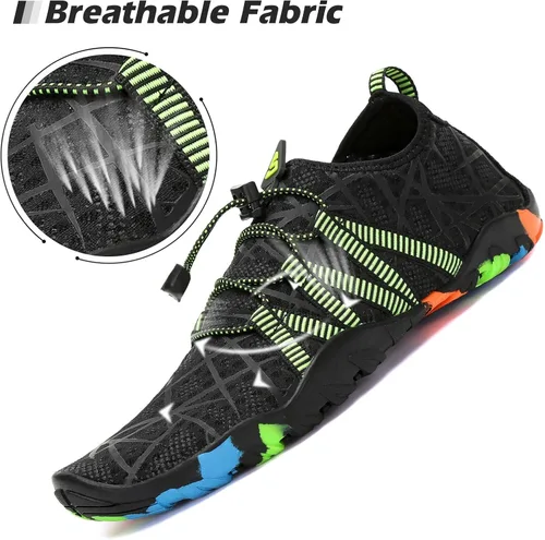 Vista 2 de Mishansha - Zapatos de agua para hombres y mujeres, secado rápido, para natación, buceo, surf, deportes acuáticos, piscina, playa, senderismo, yoga.