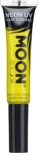 Vista 8 de Moon Glow - Máscara de cabello de neón Blacklight con rayas de 0.51 onzas – Brilla intensamente bajo luces negras/iluminación UV, Rosa intenso
