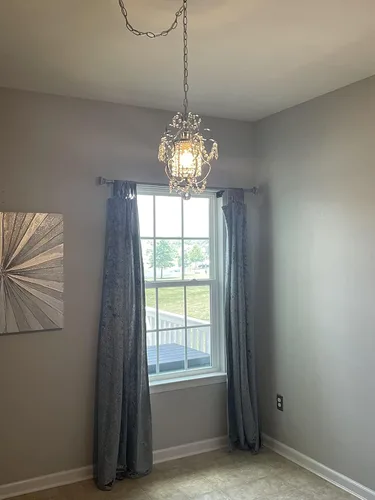 Vista 3 de Candelabro enchufable mini lámpara cromada 1 lámpara elegante lámpara de techo de hierro de cristal para dormitorio, baño, comedor, sala de estar
