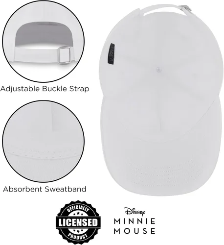 Vista 7 de Disney Gorra de béisbol para mujer, gorra ajustable de Minnie Mouse para adultos